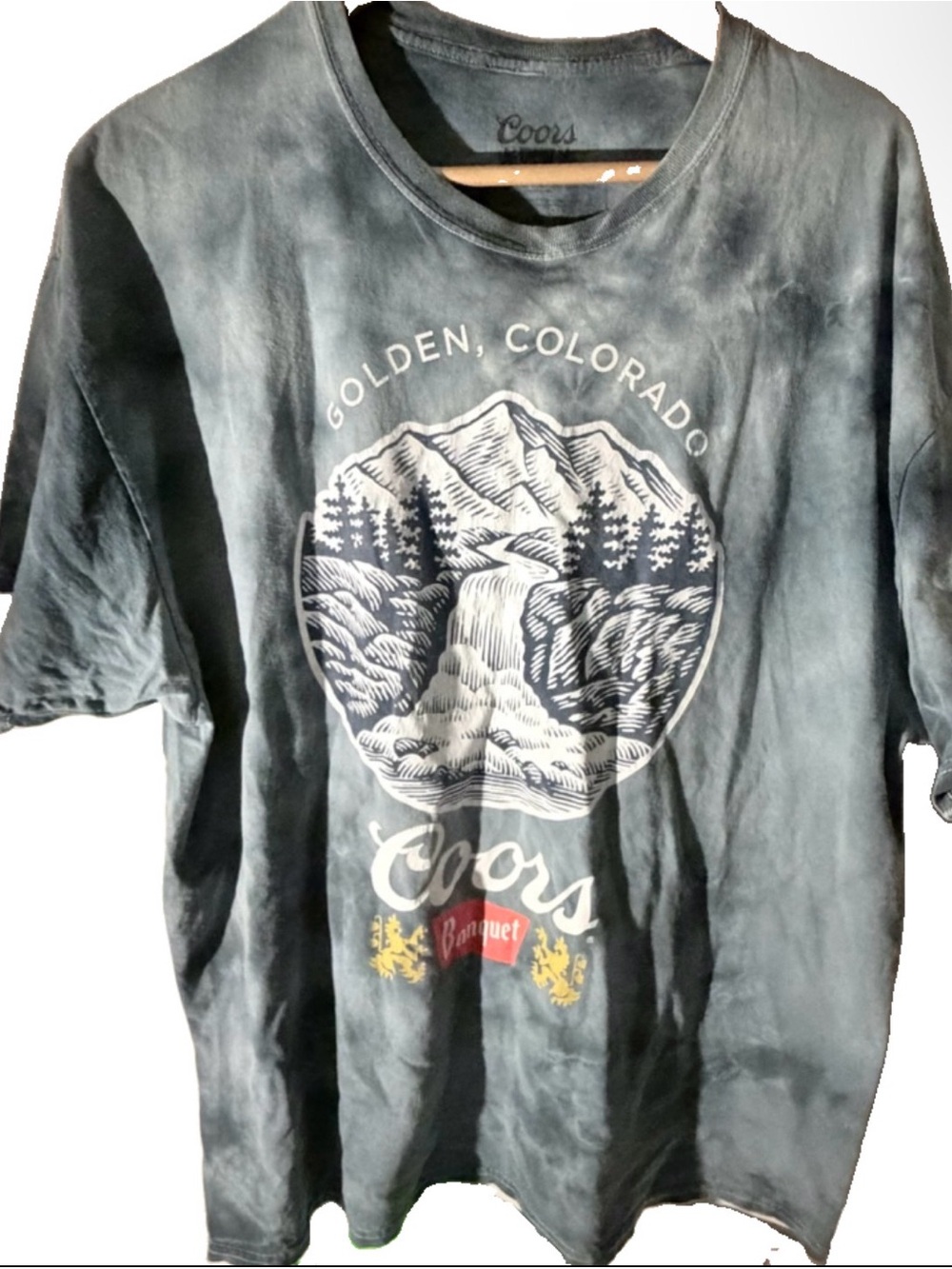 Coors Banquet Beer T-Shirt Men’s 2XL Golden Colorado Logo Graphic Tee Cotton